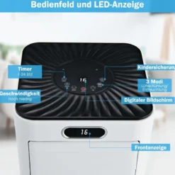4 in 1 Tragbares Klimagerät 7000 BTU Kühlen & Ventilieren & Entfeuchten 16 ℃～32 ℃ Weiß