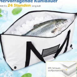 Isolierte Fisch-Kühltasche für Gefangene Fisch-Tötungstasche Angeltaschen 122 x 46 x 51 cm