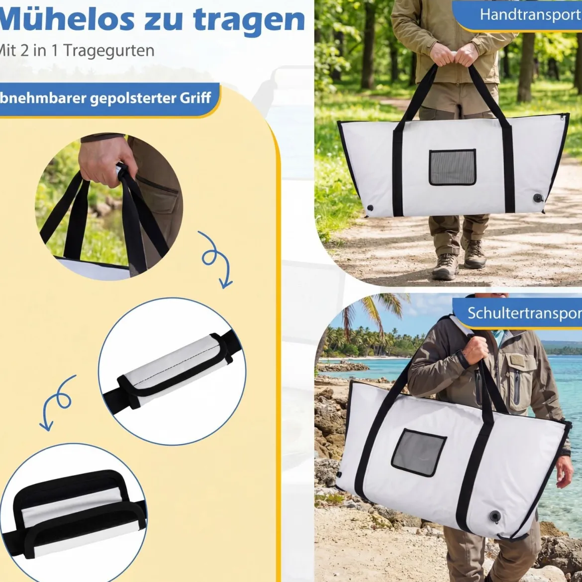 Isolierte Fisch-Kühltasche für Gefangene Fisch-Tötungstasche Angeltaschen 122 x 46 x 51 cm