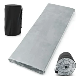 Isomatte Camping Campingmatratze aus Memory-Schaum leichte Schlafmatte mit Flanellbezug 183 x 62,5 x 6,5 cm