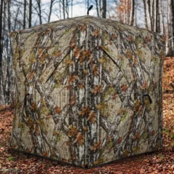 Jagdblind 2-Personen-Bodenzelt mit Geräuschlosen Schiebefenstern Tragbares Pop-up Camouflage Zelt