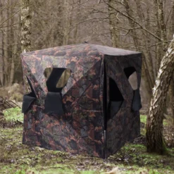 Jagdzelt mit 360°-Weitsicht & Tragetasche Jagdunterstand Bodenzelt für 2 Personen