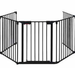 Kaminschutzgitter Metall 5 in 1 Absperrgitter Schutzgitter 58 x 74 cm Schwarz