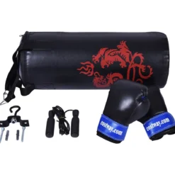 10KG Boxsack-Set mit 8oz Boxhandschuhen Kinder Punchingsack Punching Bag Boxing Bag