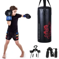 10KG Boxsack-Set mit 8oz Boxhandschuhen Kinder Punchingsack Punching Bag Boxing Bag