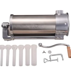 5 kg Edestahl Wurstfüller Wurstmaschine Wurstfüllmaschine inkl. 6 Füllrohre