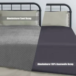 6,82 kg Gewichtsdecke Bequeme Gravity Decke mit Glasperlen 183 x 122 cm Grau