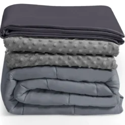 6,82 kg Gewichtsdecke Bequeme Gravity Decke mit Glasperlen 183 x 122 cm Grau