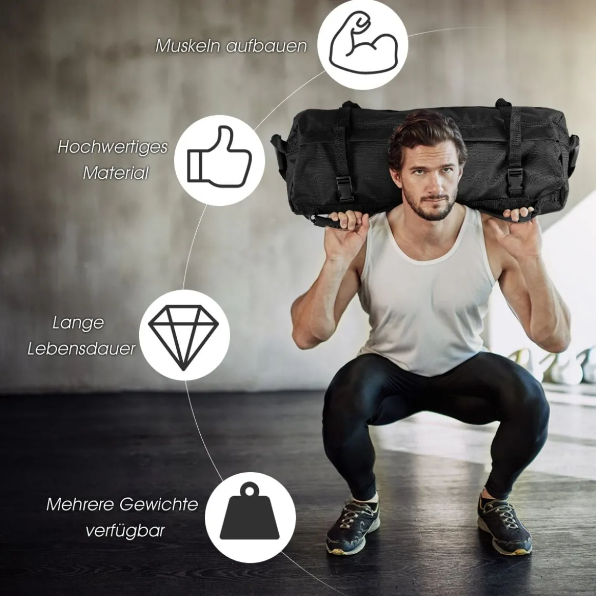 27KG Power bag Sandbag Core bag inkl. 6 x 5 kg Sandsack