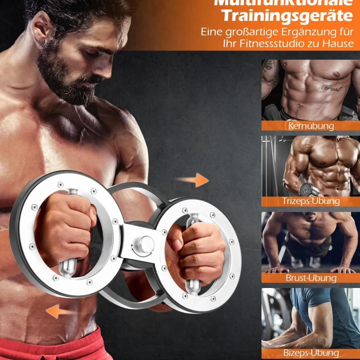 5,35 kg Schwere Burn-Maschine Armtrainingsgerät mit Einstellbarem Widerstand & 360° Drehung