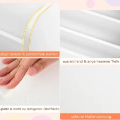 Kinder Bücherregalmit 4 Ablagefächern Kinderregal Zeitschriftenständer bücherständer