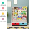 Kinder Bücherregal mit 5 Ablage & 2 Schubladen Kinderzimmerregal Aufbewahrungsregal