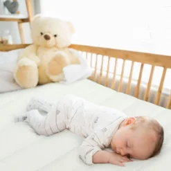 Kinderbett-Matratze Premium-Schaumstoff-Kinderbett Babymatratze 120 x 60 x 5 cm Weiß + Grau