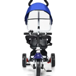 Kinderdreirad Tricycle Klappbares Abnehmbares Dreirad mit Schubstange 91 x 49,5 x 102,5 cm Blau