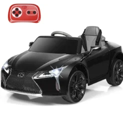 Kinder Elektroauto mit 2,4G Fernsteuerung & LED Leuchten & Musik Lexus LC500 Kinderfahrzeug Schwarz