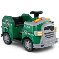 Kinder Feuerwehr Rutschauto 12V Feuerwehrauto mit Schaufel & Feuerlöscher Rutschfahrzeug Grün