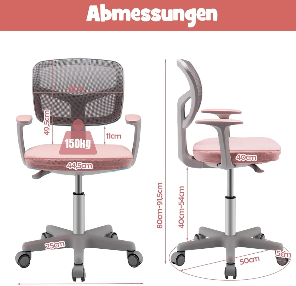 Kinder Höhenverstellbarer Schreibtisch + Computerstuhl Set Studiertisch Kinderstuhl