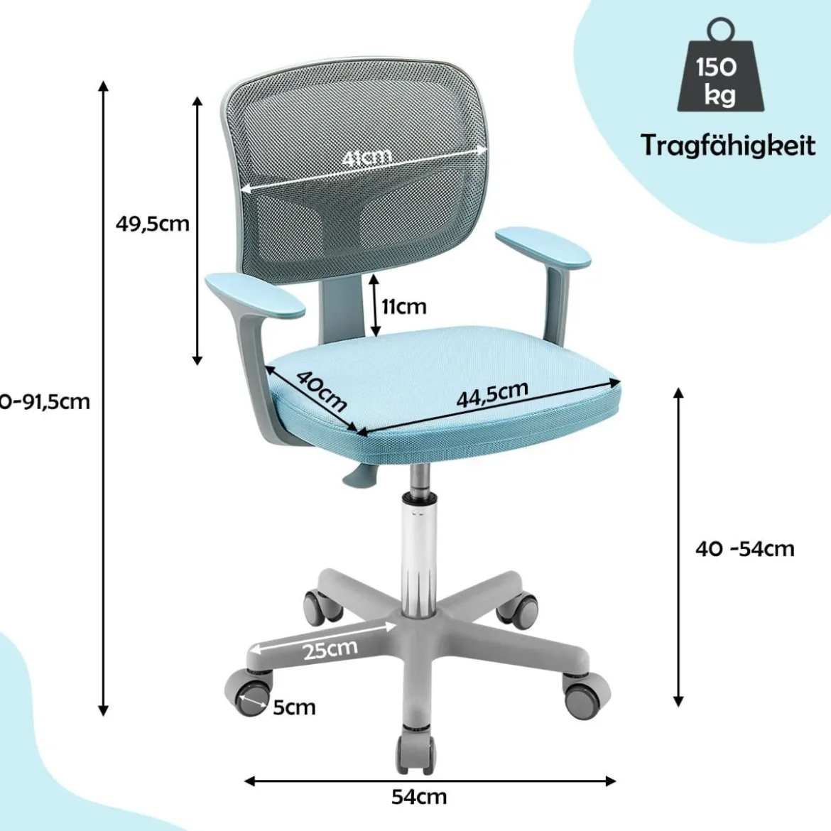 Kinder Höhenverstellbarer Schreibtisch + Computerstuhl Set Studiertisch Kinderstuhl