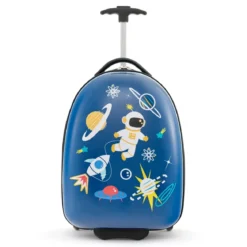 16" Kinderkoffer mit 2-stufigem Teleskopgriff Kindertrolley Kinder Handgepäck Astronauten