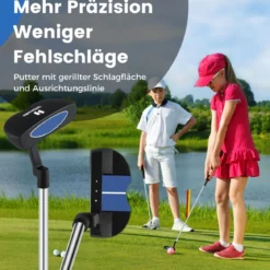 Kinder Komplettes Golf-Schlägerset Rechtshänder Golfset für Kinder von 11-13 Jahren Blau