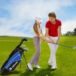 Kinder Komplettes Golf-Schlägerset Rechtshänder Golfset für Kinder von 11-13 Jahren Blau
