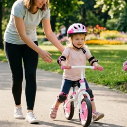 Kinderlaufrad mit Höhenverstellbarem Lenker für Kinder ab 3 Jahren Tragkraft 20 kg Rosa