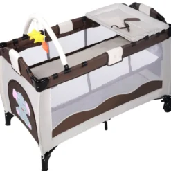 Kinderreisebett Babybett Wiege Inkl. Matratze und Zubehör