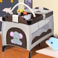 Kinderreisebett Babybett Wiege Inkl. Matratze und Zubehör