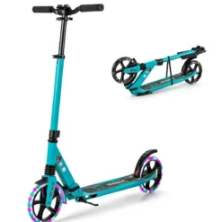 Kinder Roller klappbar mit Leuchten Scooter höhenverstellbar mit Tragegurt
