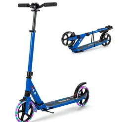 Kinder Roller klappbar mit Leuchten Scooter höhenverstellbar mit Tragegurt