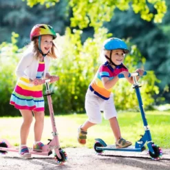 Kinder Roller Scooter mit LED-Räder & Klappbar Lenker Höhenverstellbar Tretroller Kinderroller