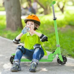 Kinder Roller Scooter mit LED-Räder & Klappbar Lenker Höhenverstellbar Tretroller Kinderroller