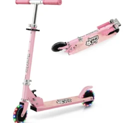 Kinder Roller Scooter mit LED-Räder & Klappbar Lenker Höhenverstellbar Tretroller Kinderroller