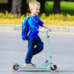 Kinder Roller Scooter mit LED-Räder & Klappbar Lenker Höhenverstellbar Tretroller Kinderroller