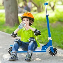 Kinder Roller Scooter mit LED-Räder & Klappbar Lenker Höhenverstellbar Tretroller Kinderroller