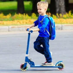 Kinder Roller Scooter mit LED-Räder & Klappbar Lenker Höhenverstellbar Tretroller Kinderroller