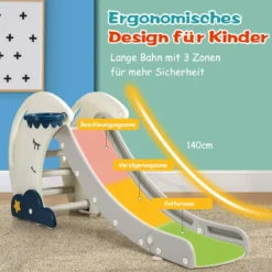 Kinder Rutsche mit Basketballkorb Rutschbahn klappbar Kinderrutsche Gartenrutsch