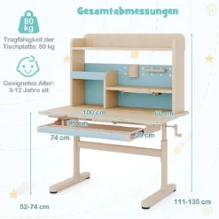Kinderschreibtisch mit Kinderstuhl Schülerschreibtisch ergonomischer Kinderschreibtischstuhl