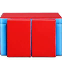 Kindersessel Set Sessel Sofa Kindersofa Kindercouch Babysessel Stuhl und Tisch Rot