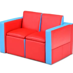 Kindersessel Set Sessel Sofa Kindersofa Kindercouch Babysessel Stuhl und Tisch Rot