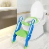 Kinder Toilettensitz höhenverstellbar Töpfchentraining Toilettensitz mit Tritthocker Leiter Kindertoilette Blau und Grün