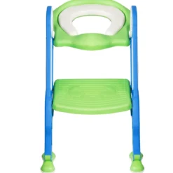 Kinder Toilettensitz höhenverstellbar Töpfchentraining Toilettensitz mit Tritthocker Leiter Kindertoilette Blau und Grün
