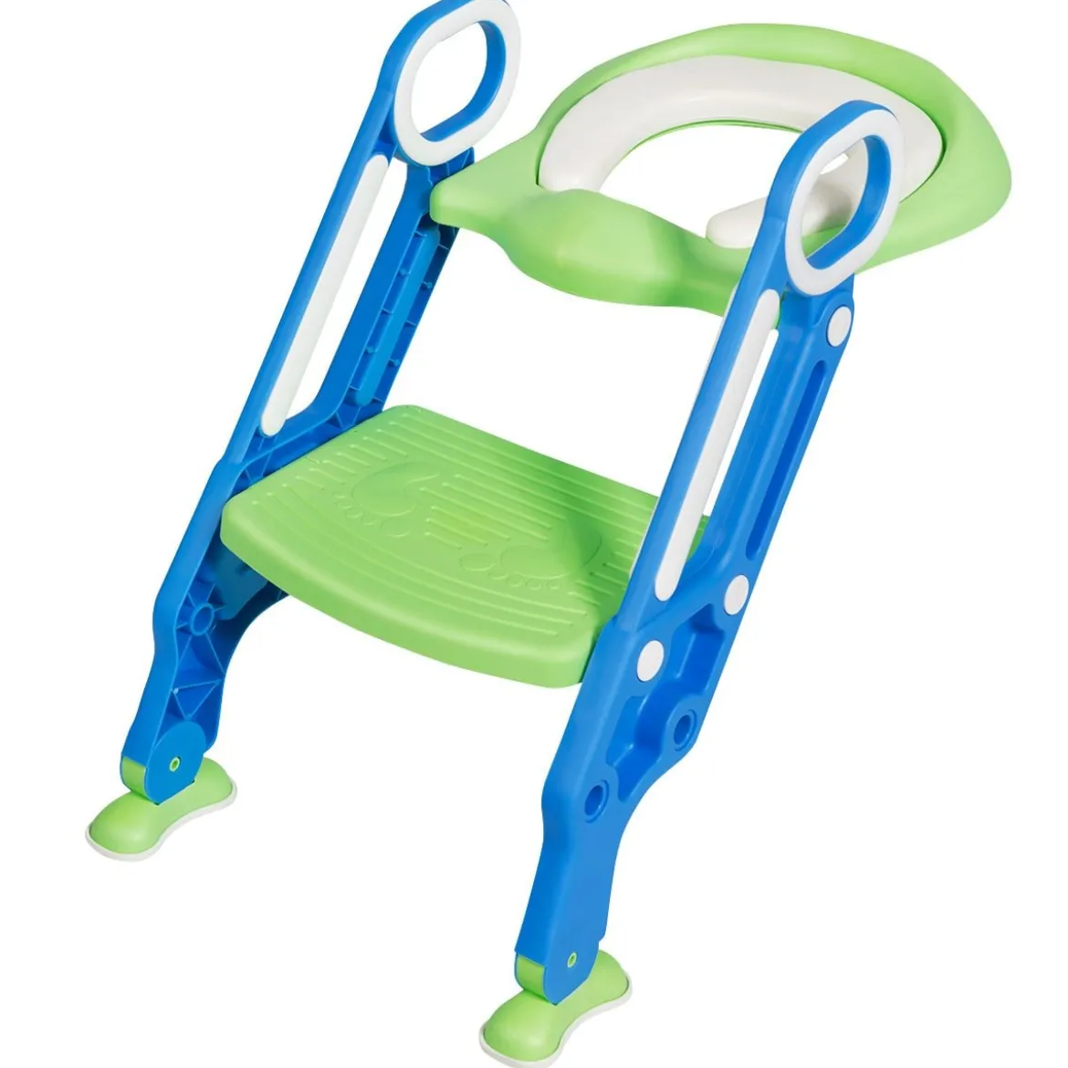 Kinder Toilettensitz höhenverstellbar Töpfchentraining Toilettensitz mit Tritthocker Leiter Kindertoilette Blau und Grün