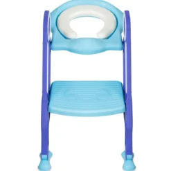 Kinder Toilettensitz höhenverstellbar Kindertoilette faltbar Toilettentrainer mit Leiter und Griffe Toilettentraining Lila und Blau