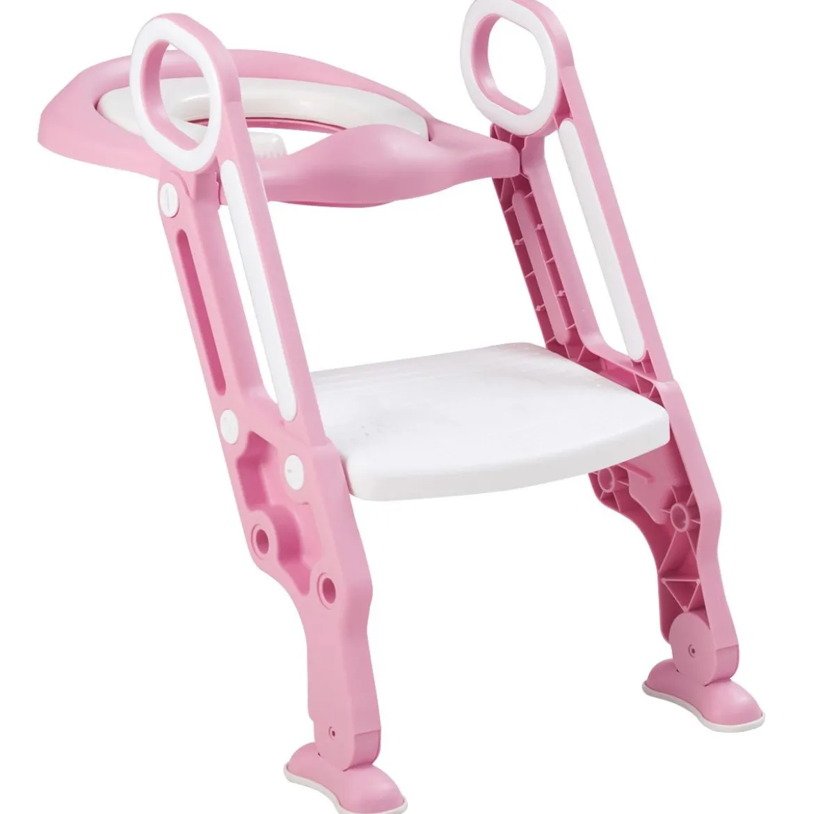 Kinder Toilettensitz höhenverstellbar Töpfchentraining Toilettensitz faltbarer Toilettentrainer Sitz Rosa