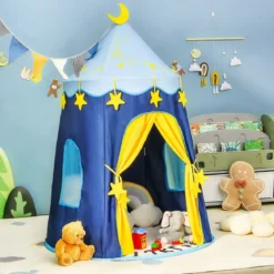 Kinderzelt Tragbares Spielzelt für Kinder 108 x 158 cm Blau