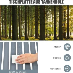 Klappbarer Campingtisch mit Tragetasche für Strand Picknicks & Angelausflüge Grau