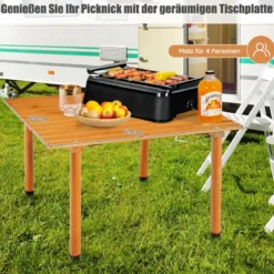 Klappbarer Campingtisch mit Tragetasche für Strand Picknicks & Angelausflüge Natur