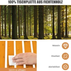 Klappbarer Campingtisch mit Tragetasche für Strand Picknicks & Angelausflüge Natur