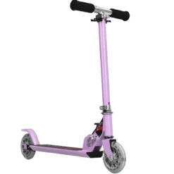 Klappbarer Höhenverstellbarer Kinder Scooter mit 2 blinkenden Räder für Kinder ab 4 Jahre Lila
